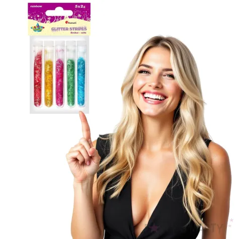 brokat sypki nitki teczowe mix titanum 2 g 5 szt