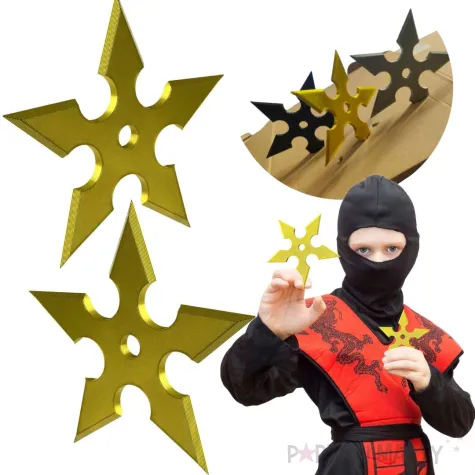 bron gwiazdki ninja shuriken zloty 2 szt
