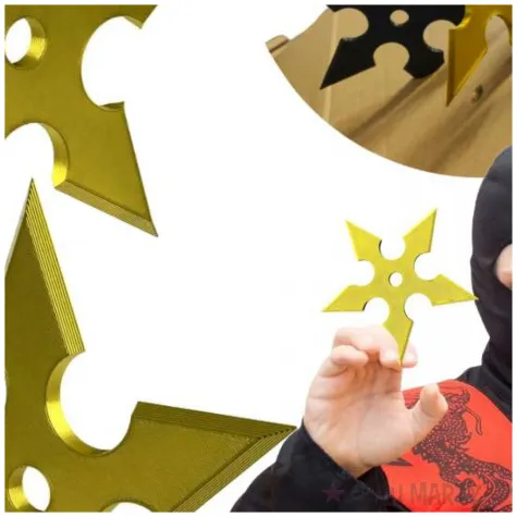 bron gwiazdki ninja shuriken zloty 2 szt