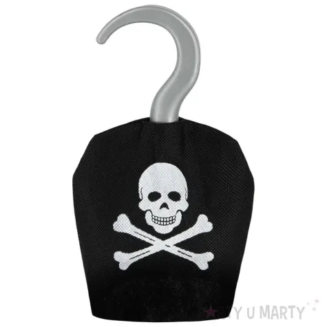 bron hak pirata z czaszka i mankietem partypal 22 cm