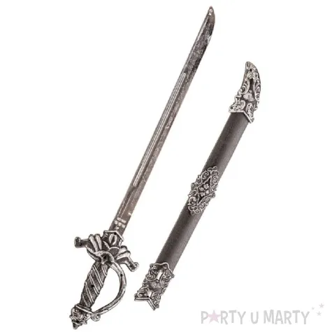 bron miecz rycerski z pochwa szary carnivaltoys 33 cm