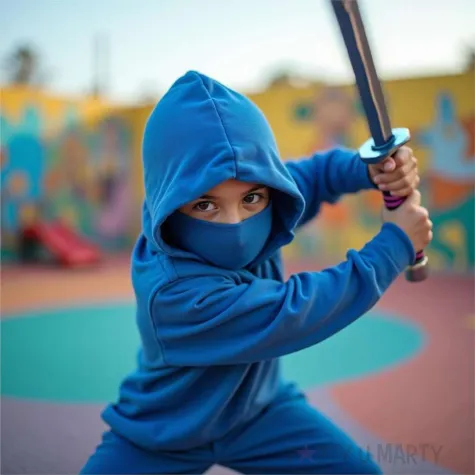 bron miecz skladany katana samuraja niebieski 75 cm