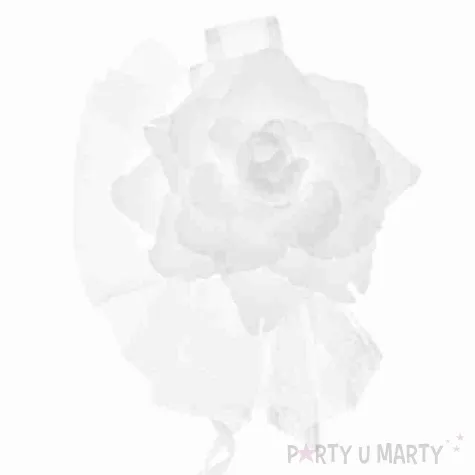 bukieciki roza bialy partydeco 14 cm 4 szt