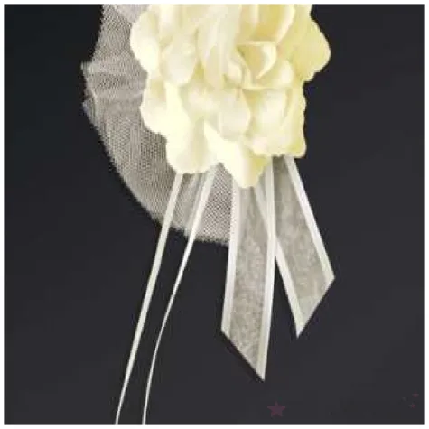 bukieciki z roza kremowe 14 cm 4 szt