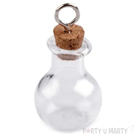 buteleczka classic korek z oczkiem szklana 5x23 mm 5 szt