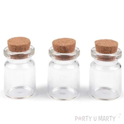 buteleczka classic korek z oczkiem szklana stoklasa 20x30 mm 10 szt