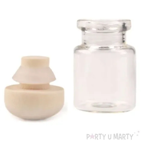 buteleczka szklana classic wood 21x40 mm 12 szt