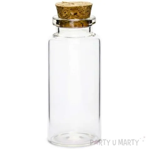 buteleczka szklana classic z korkiem partydeco 30x75 mm 12 szt