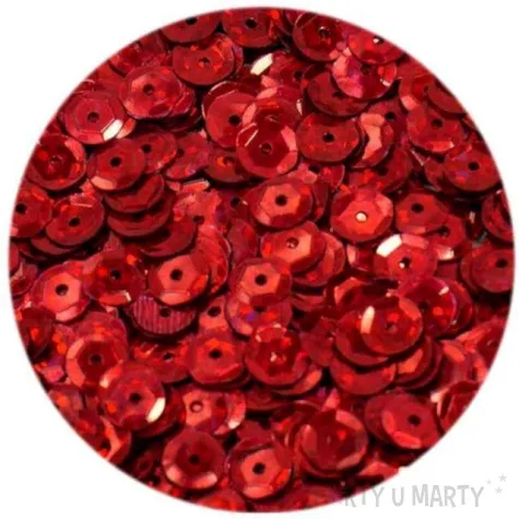 cekiny classic holo czerwone 6 mm 10 g brewis