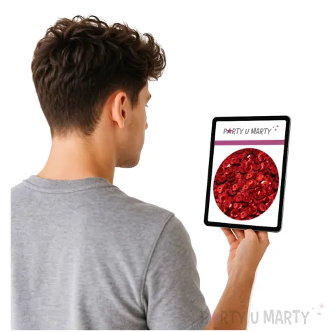 cekiny classic holo czerwone 6 mm 10 g brewis