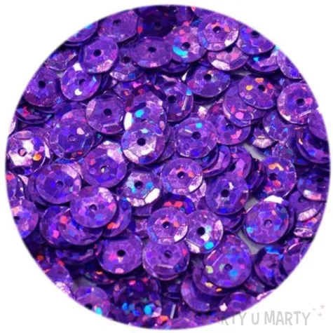 cekiny classic holo fioletowe ciemne 6 mm 15 g dekoracjepolska