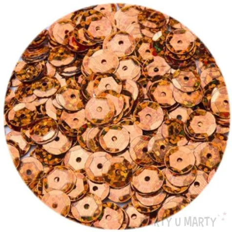 cekiny classic holo pomaranczowe 6 mm 12 g czakos