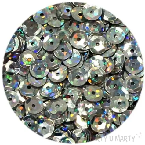 cekiny classic holo srebrne 6 mm 15 g dekoracjepolska