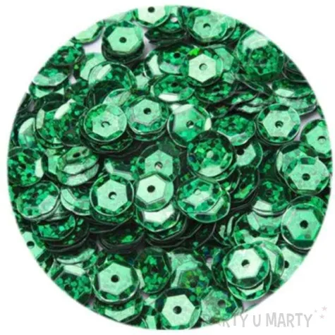 cekiny classic holo zielone 6 mm 10 g brewis