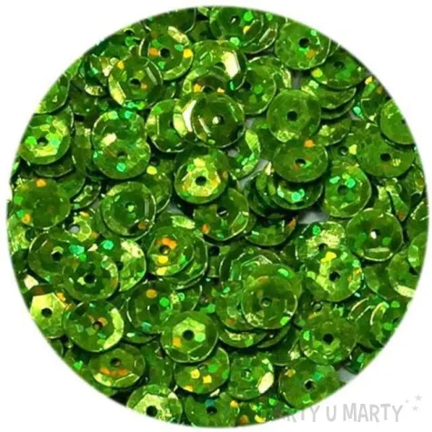 cekiny classic holo zielone jasne 8 mm 10 g aliga