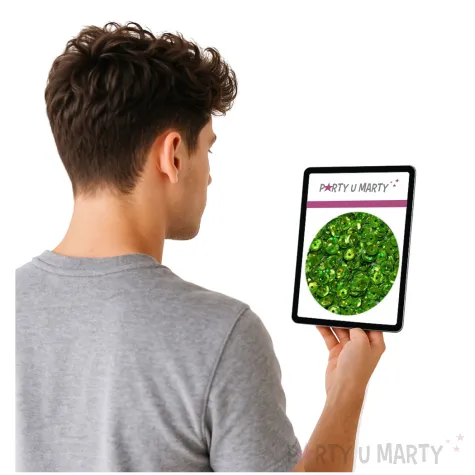 cekiny classic holo zielone jasne 8 mm 10 g brewis