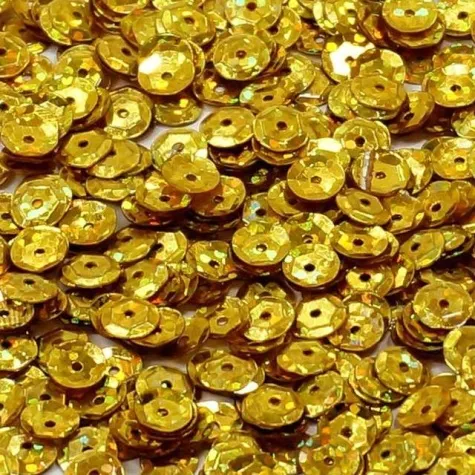 cekiny classic holo zlote 6 mm 15 g dekoracjepolska