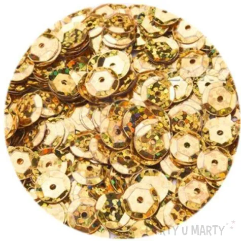 cekiny classic holo zlote 8 mm 10 g brewis