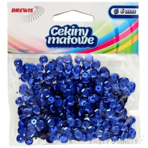 cekiny classic matowe niebieskie 6 mm brewis 10 g