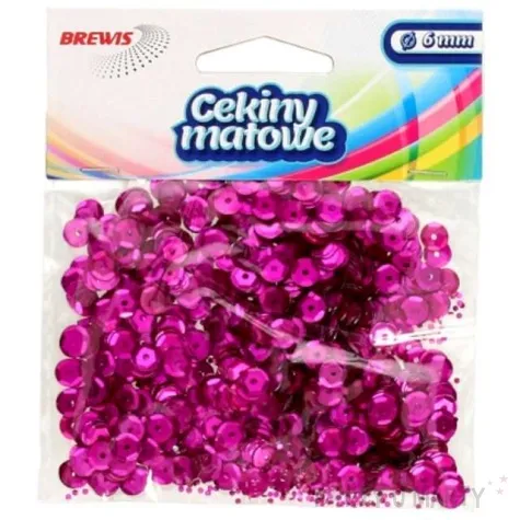 cekiny classic matowe rozowe 6 mm brewis 10 g