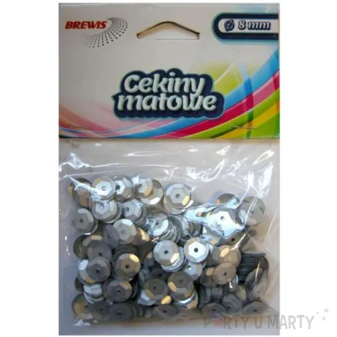 cekiny classic matowe srebrne 8 mm brewis 10 g