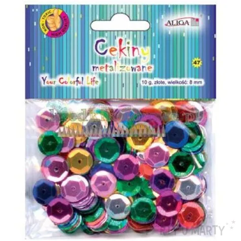 cekiny classic metalic mix 8 mm 10 g aliga