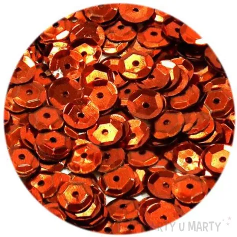 cekiny classic metalic pomaranczowe 6 mm 15 g dekoracjepolska