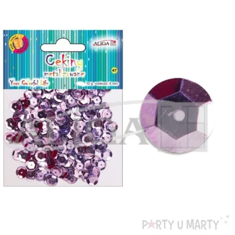 cekiny classic metalic rozowe 8 mm 10 g aliga