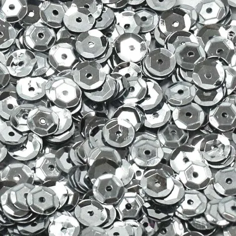 cekiny classic metalic srebrne 6 mm 15 g dekoracjepolska