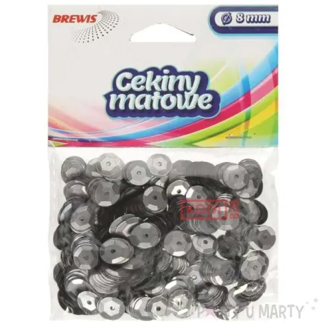 cekiny classic metalik szary 8mm brewis 10g