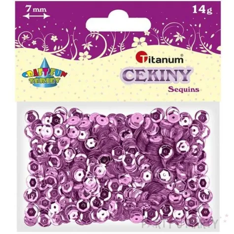 cekiny classic metallic rozowe 7 mm 14 g titanum