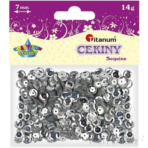 cekiny classic metallic srebrne 7 mm 14 g titanum