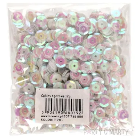 cekiny classic opalizujace bialy 8 mm 10 g brewis