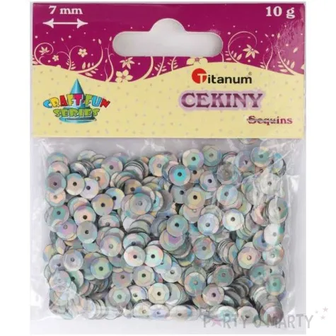 cekiny classic opalizujacy srebrne 7 mm 10 g titanum