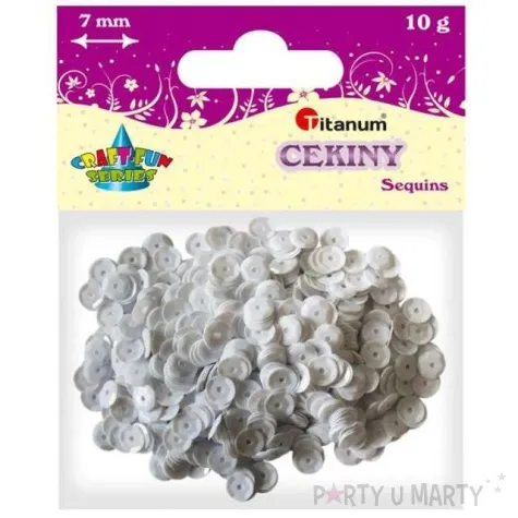 cekiny classic pastel biale 7 mm 10 g titanum
