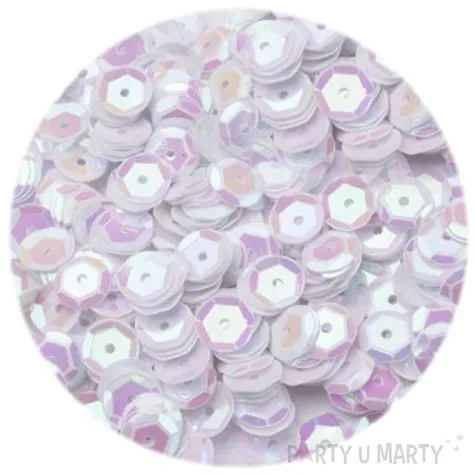 cekiny classic pastel biale opalizujace 8 mm 12 g czakos