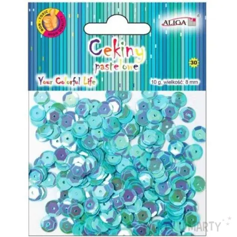 cekiny classic pastel niebieskie jasne 8 mm 10 g aliga