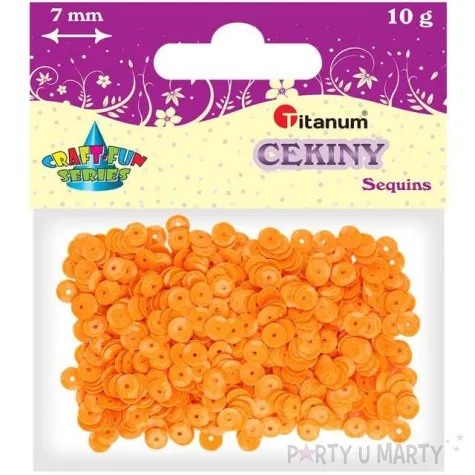 cekiny classic pastel pomaranczowe 7 mm 10 g titanum