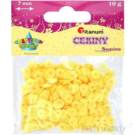 cekiny classic pastel zolte 7 mm 10 g titanum