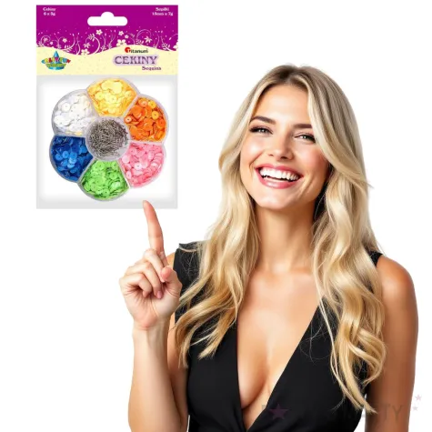 cekiny classic w pudelku mix titanum 15 mm 7 g