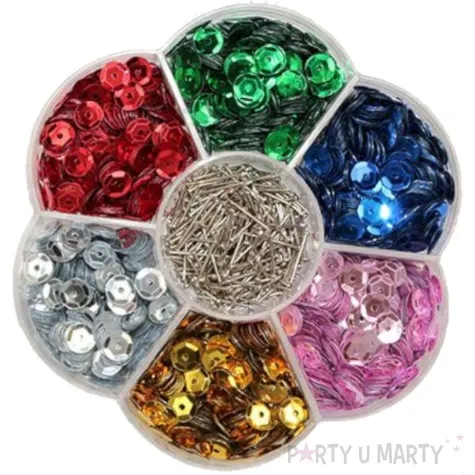 cekiny classic w pudelku mix titanum 15 mm 7 g