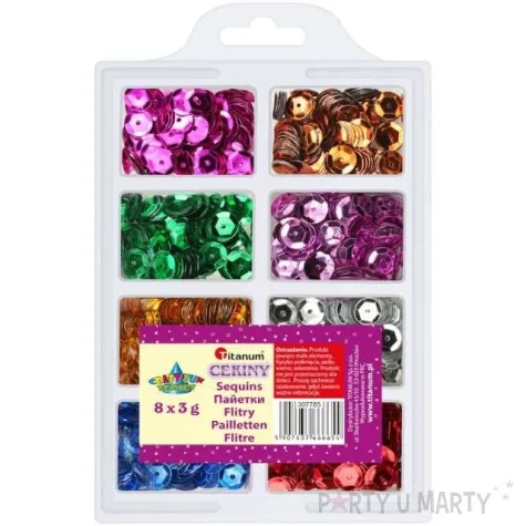 cekiny classic zestaw metalik mix titanum 7mm 24g