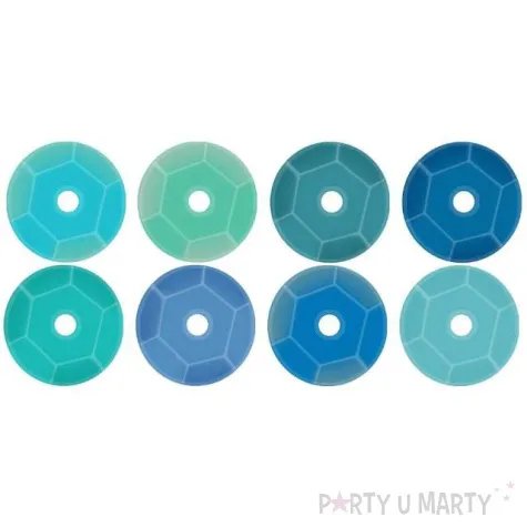 cekiny classic zestaw niebiesko turkusowy mix 8 szt titanum