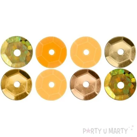 cekiny classic zestaw pomaranczowo zloty mix 8 szt titanum