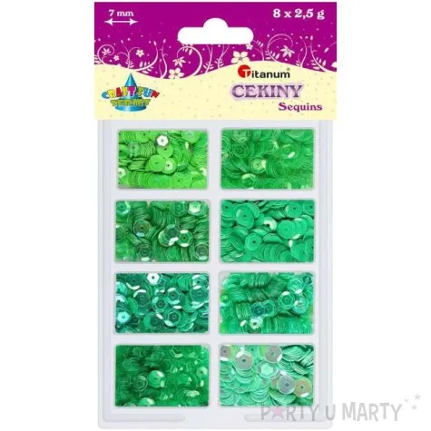 cekiny classic zestaw zielony mix 8 szt titanum