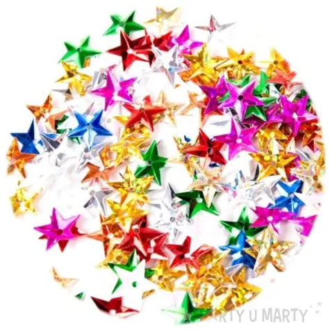 cekiny gwiazdki holo mix 10 mm 150 szt czakos