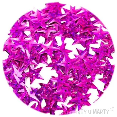 cekiny gwiazdki holo rozowe 10 mm 150 szt czakos