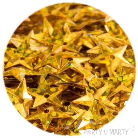 cekiny gwiazdki holo zlote 10 mm 150 szt czakos