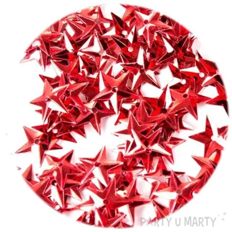 cekiny gwiazdki metalic czerwone 10 mm 150 szt czakos