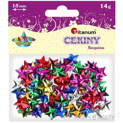 cekiny gwiazdki metaliczne mix 14 g titanum